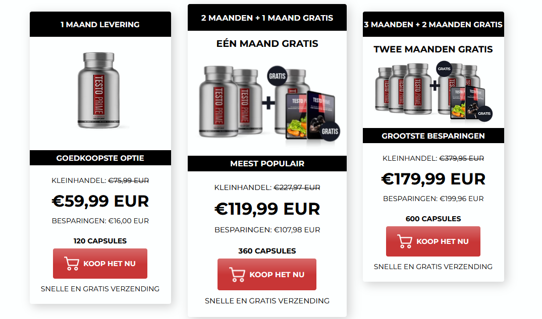 TestoPrime Bestel Nu